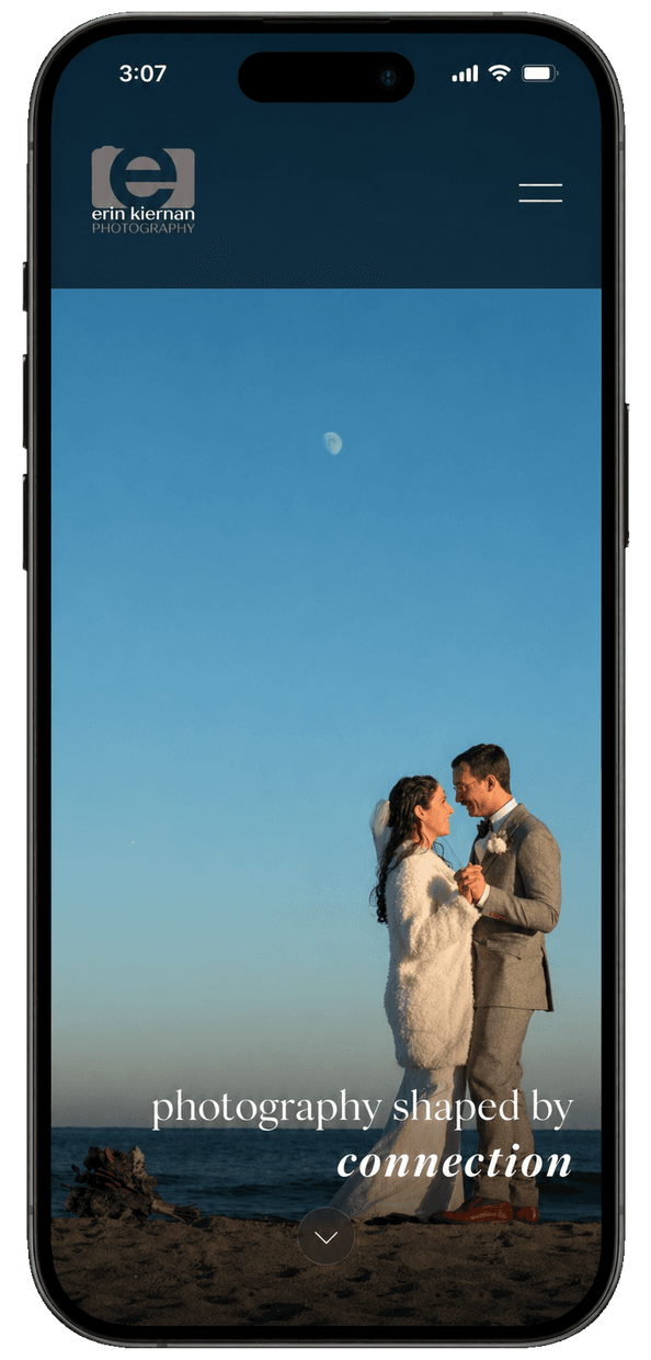 Screenshot of Erin Kiernan Photography website